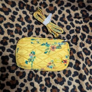 Lug Yellow Floral Quilted Crossbody Bag